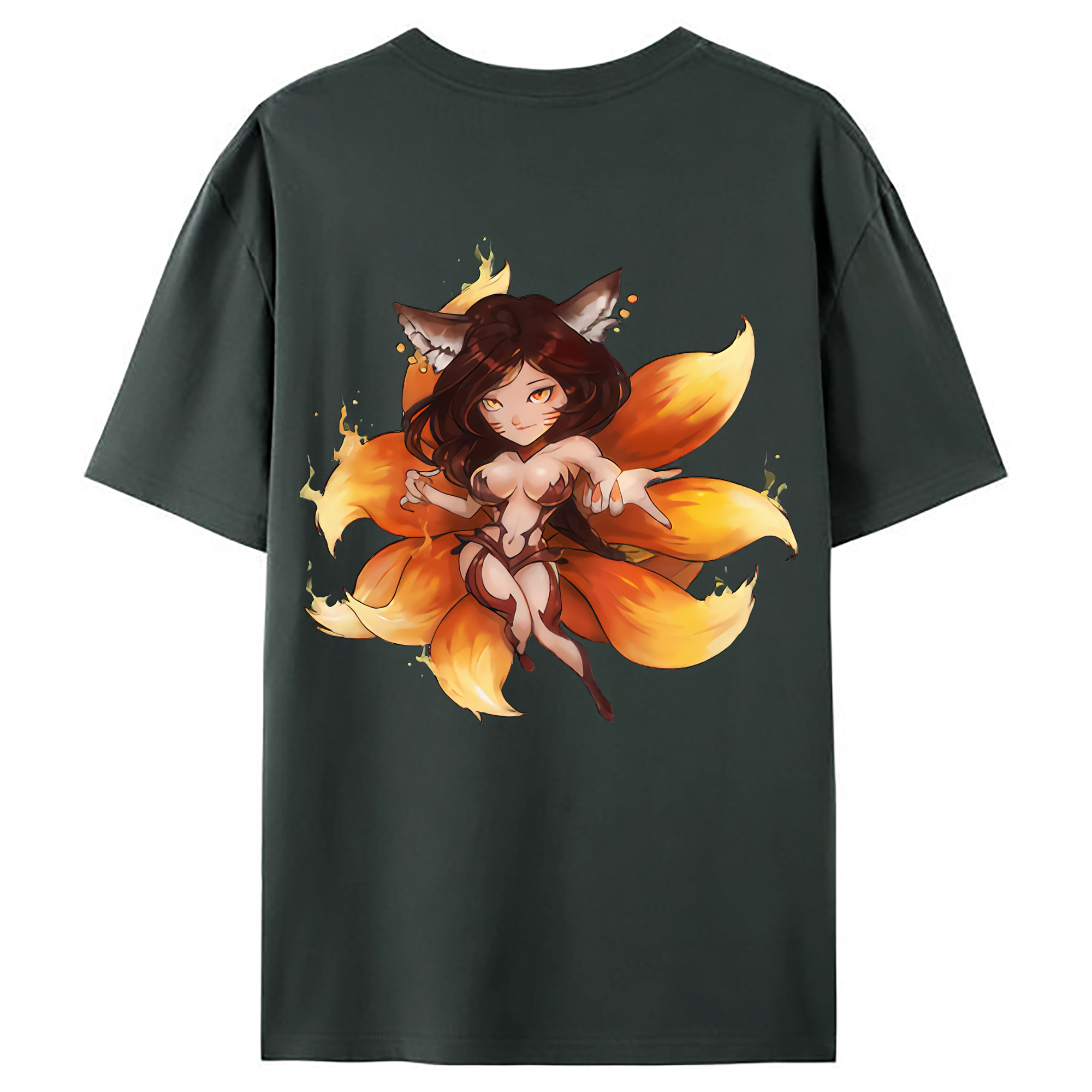 （画像用） リーグ・オブ・レジェンド League of Legends LOL 綿100％ メンズ半袖Tシャツ（バックプリント） 通気性